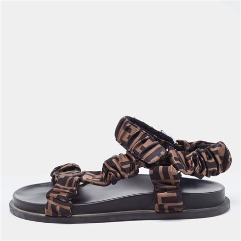 fendi feel satin sandals|women fendi sandals black.